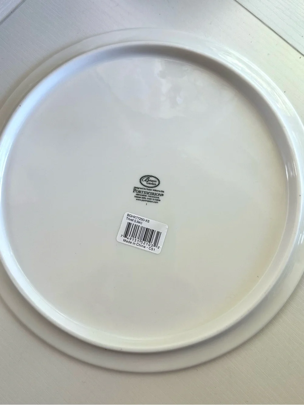 Portmeirion Botanic Garden Garden Lilac 9” Ceramic Trivet EUC